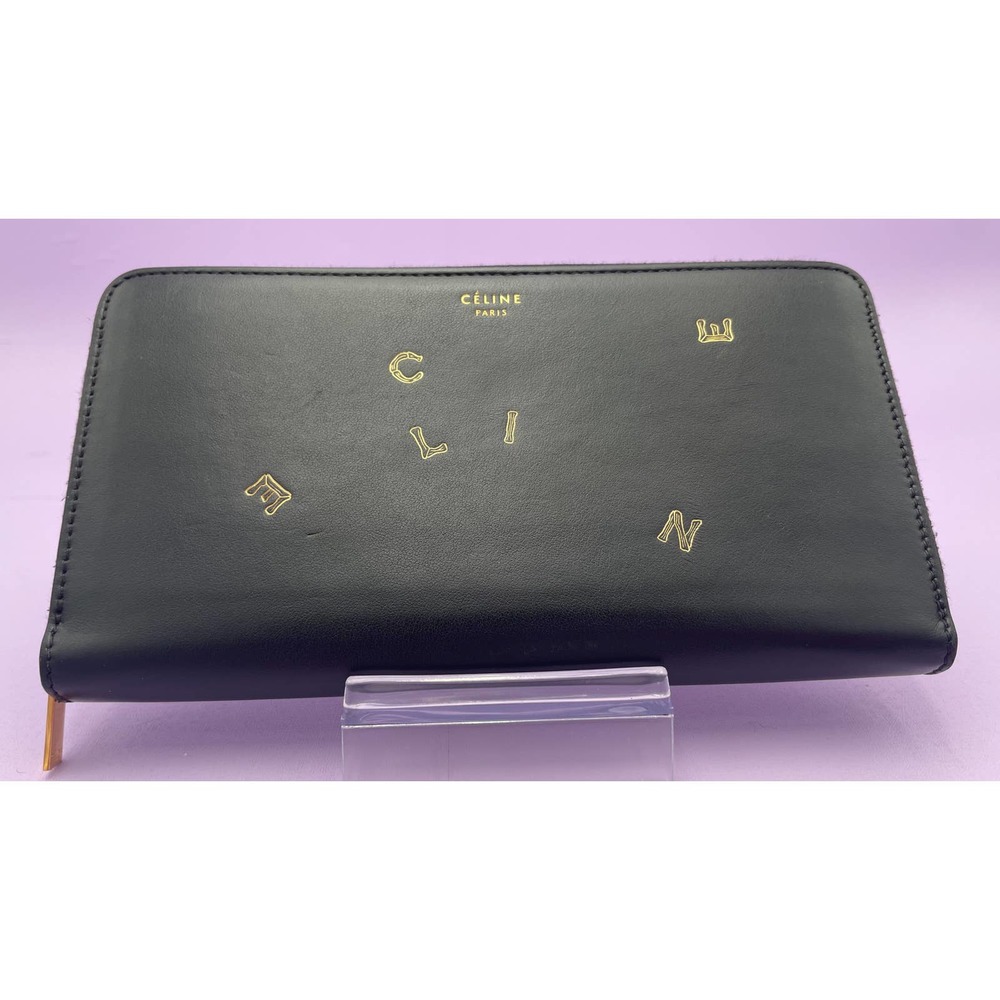 Celine Black Leather “ABC” Wallet - Picture 2 of 9
